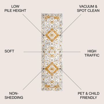 Indhira Ornate Medallion Persian Area Rug